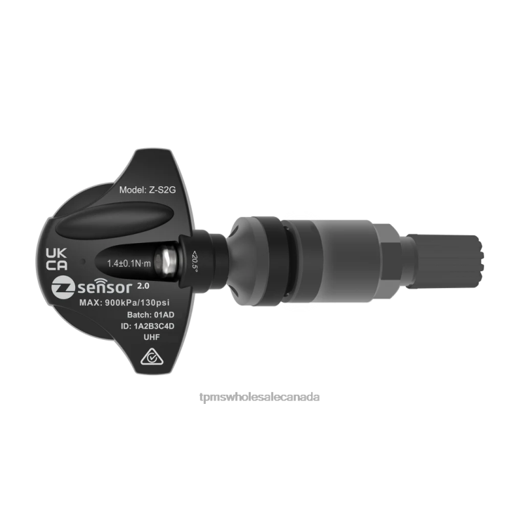 TPMS Programming Tool - Honda OE Replacement TPMS Sensor - OE P/N 42753TL0G52 Freq 433Mhz 2FN8X344 Metal Valve Stem - Dark Gray